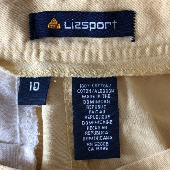 Liz Claiborne Vintage Yellow Pleated Front High Waisted Shorts Size 10 - Picture 9 of 10